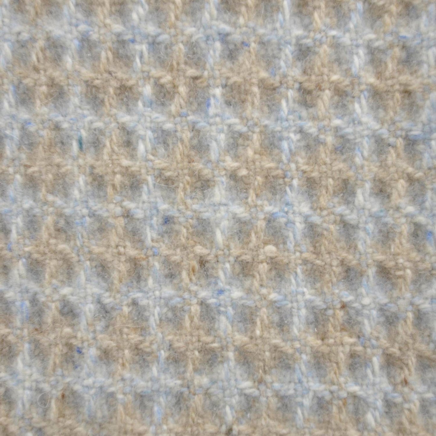 Cashmere Lurex Check Scarf Blue