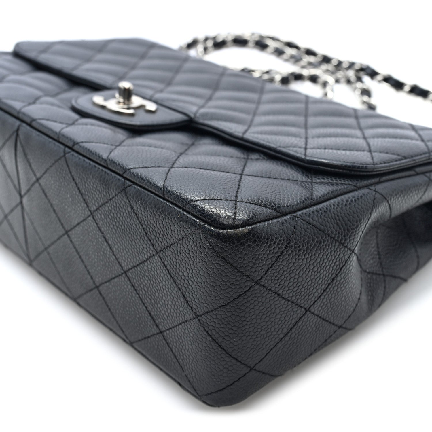 Chanel Caviar Quilted Jumbo Single Flap Black 10 of 10
