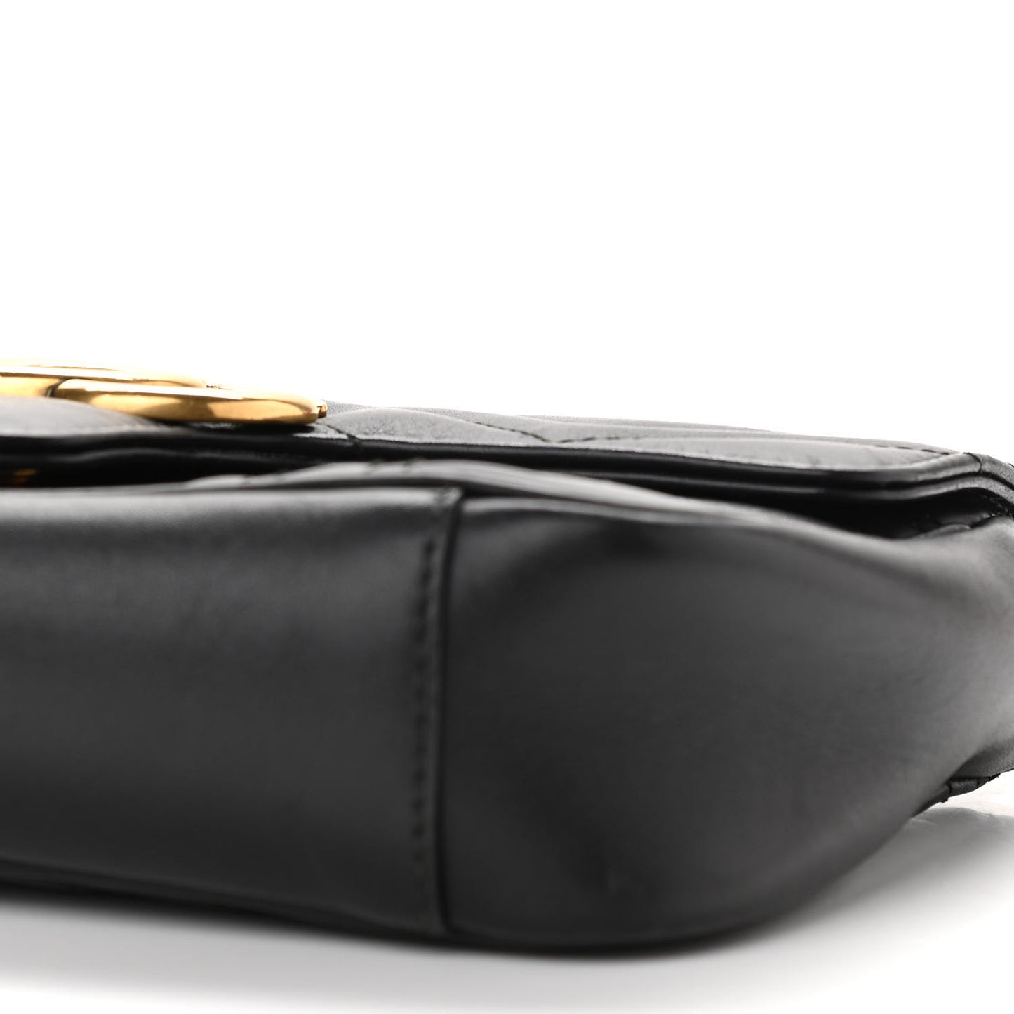 Calfskin Matelasse Mini GG Marmont Shoulder Bag Black