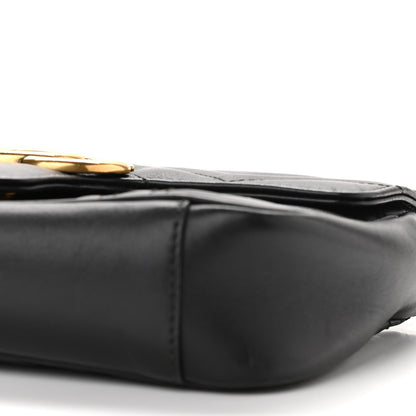 Gucci Calfskin Matelasse Mini GG Marmont Shoulder Bag Black 6 of 12