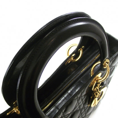Christian Dior Patent Cannage Large Lady Dior Black 6 of 9