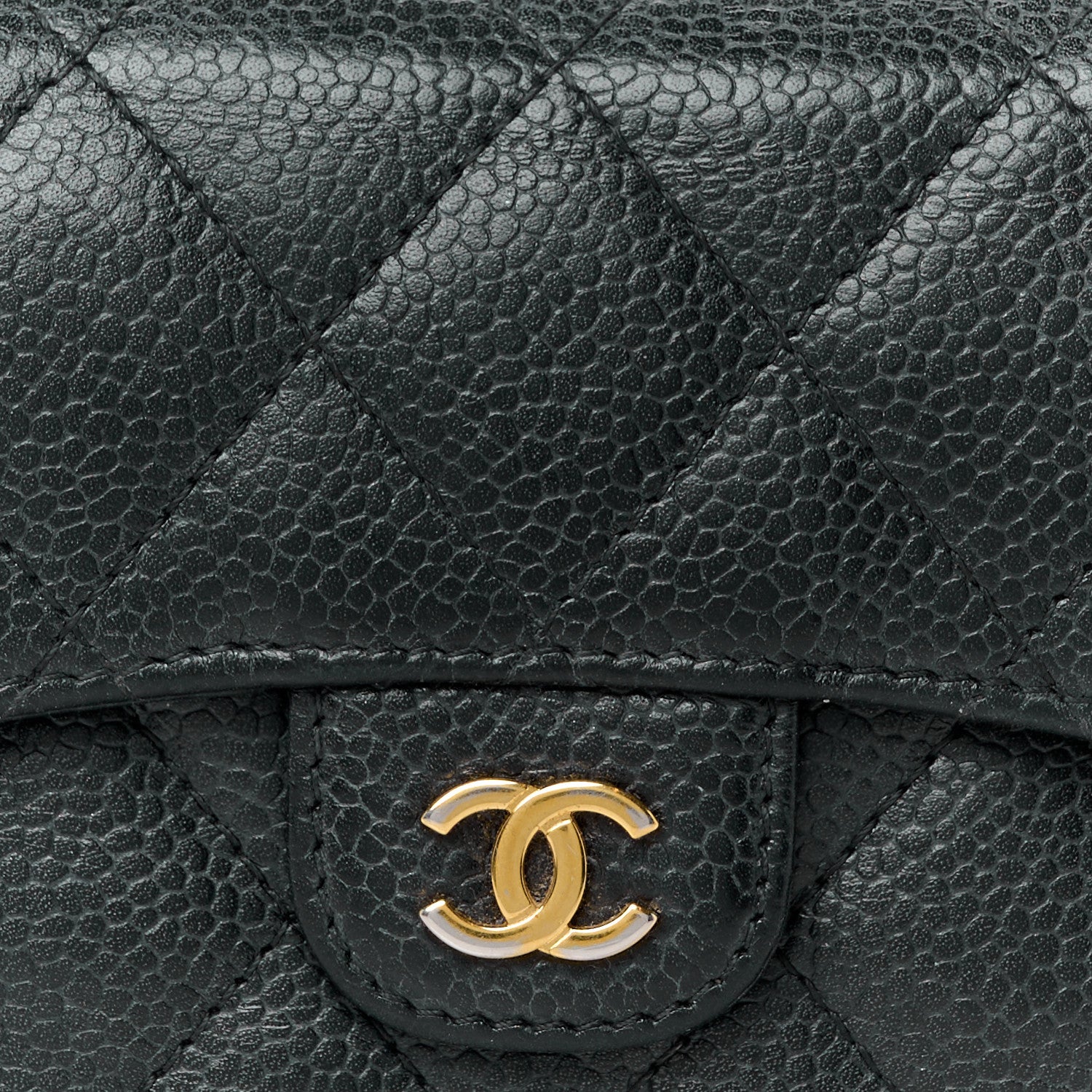 Chanel Caviar Quilted Compact Flap Wallet Black 10 of 11