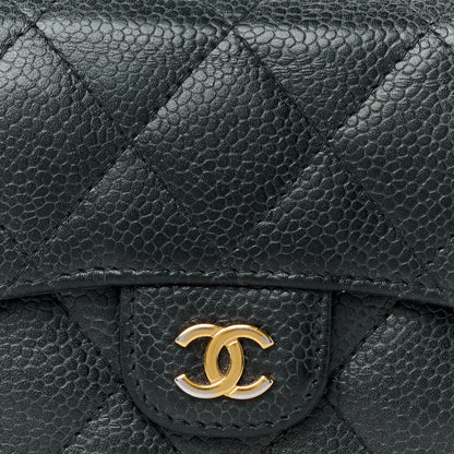 Chanel Caviar Quilted Compact Flap Wallet Black 10 of 11