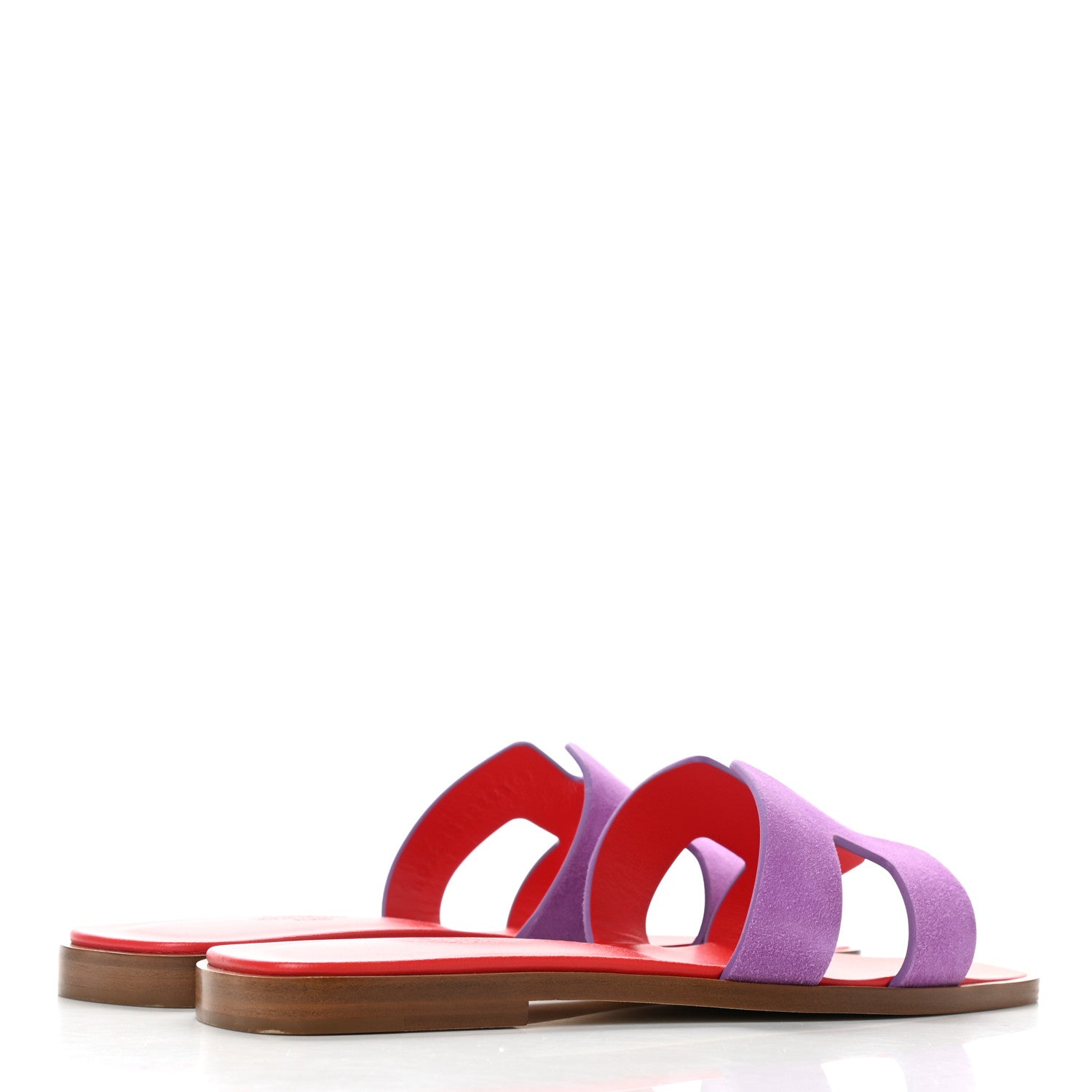 Hermes Suede Goatskin Oran Sandals 36 Violet Parme 4 of 8