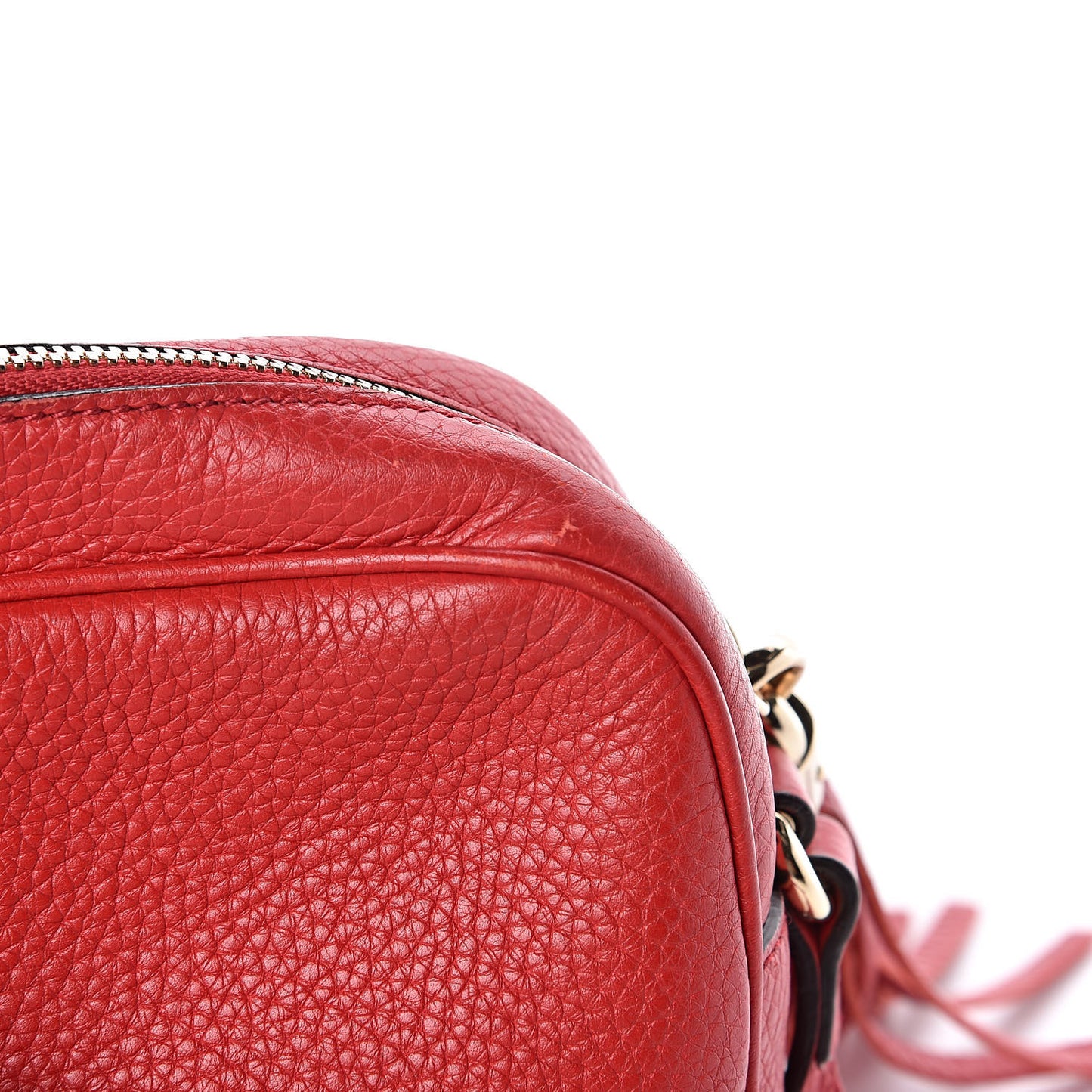 Pebbled Calfskin Small Soho Disco Bag Tabasco Red