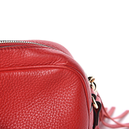 Gucci Pebbled Calfskin Small Soho Disco Bag Tabasco Red 10 of 11