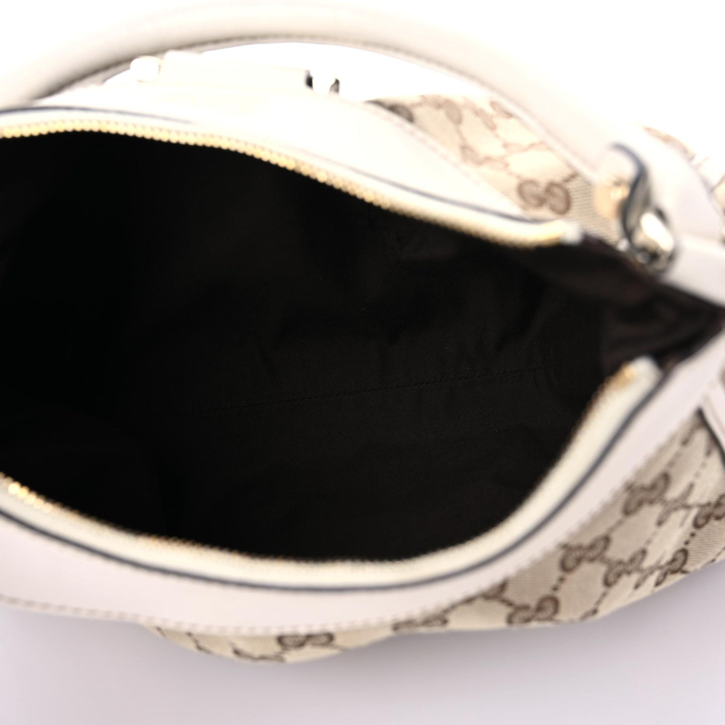Monogram Medium D Gold Ring Hobo White