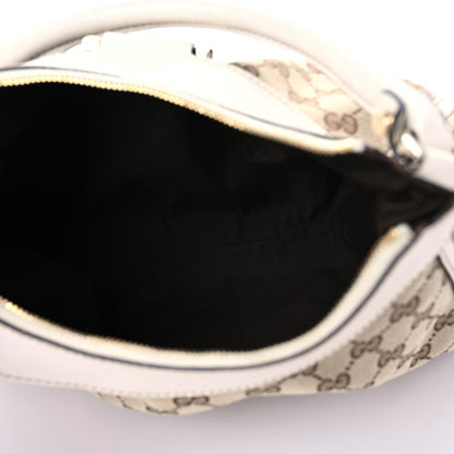 Gucci Monogram Medium D Gold Ring Hobo White 15 of 17