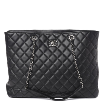 Chanel Calfskin Quilted Large Classic Shopping Tote Black 1 of 10