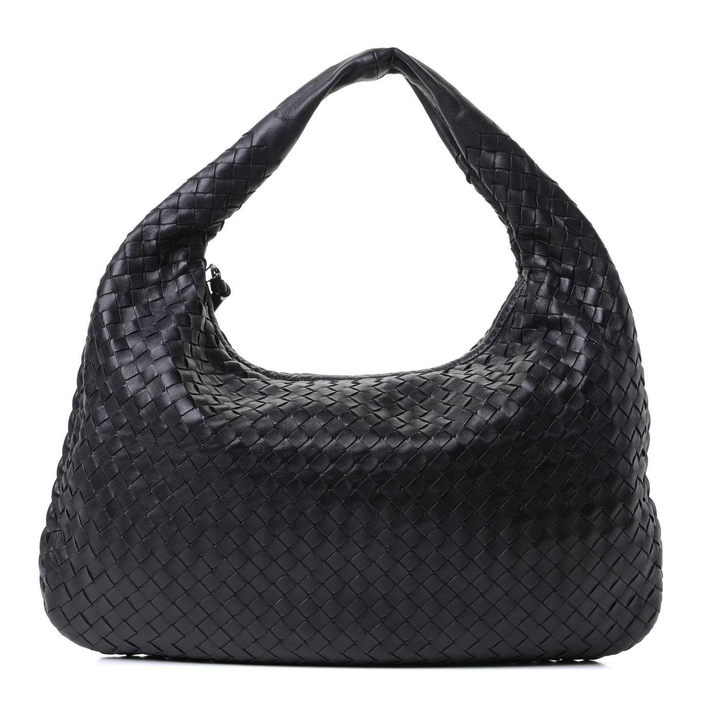 Nappa Intrecciato Small Veneta Hobo Black