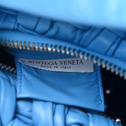 Bottega Veneta Paper Calfskin Intrecciato Banana Shoulder Bag Blue 7 of 10