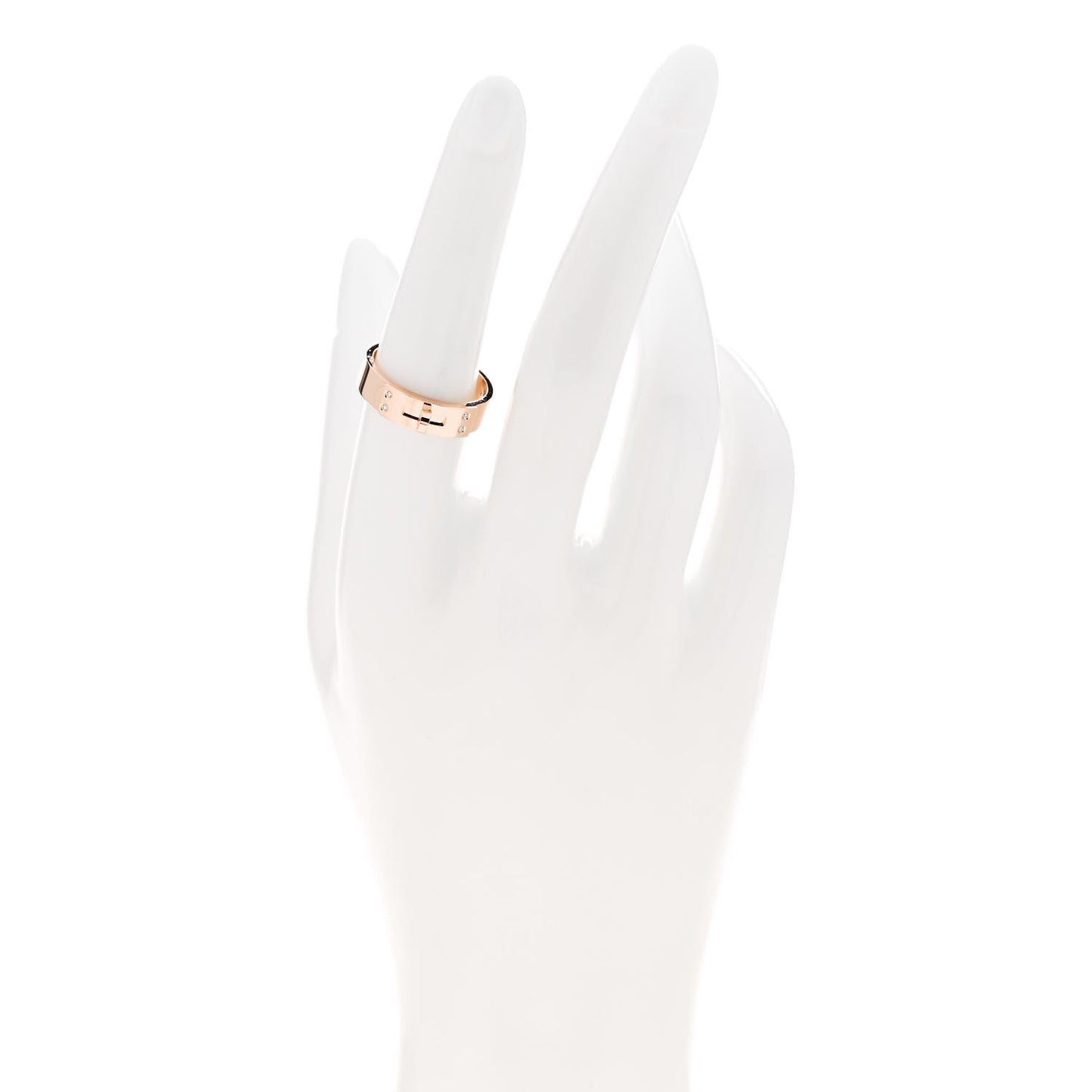 18K Rose Gold Diamond PM Kelly Ring 54 7