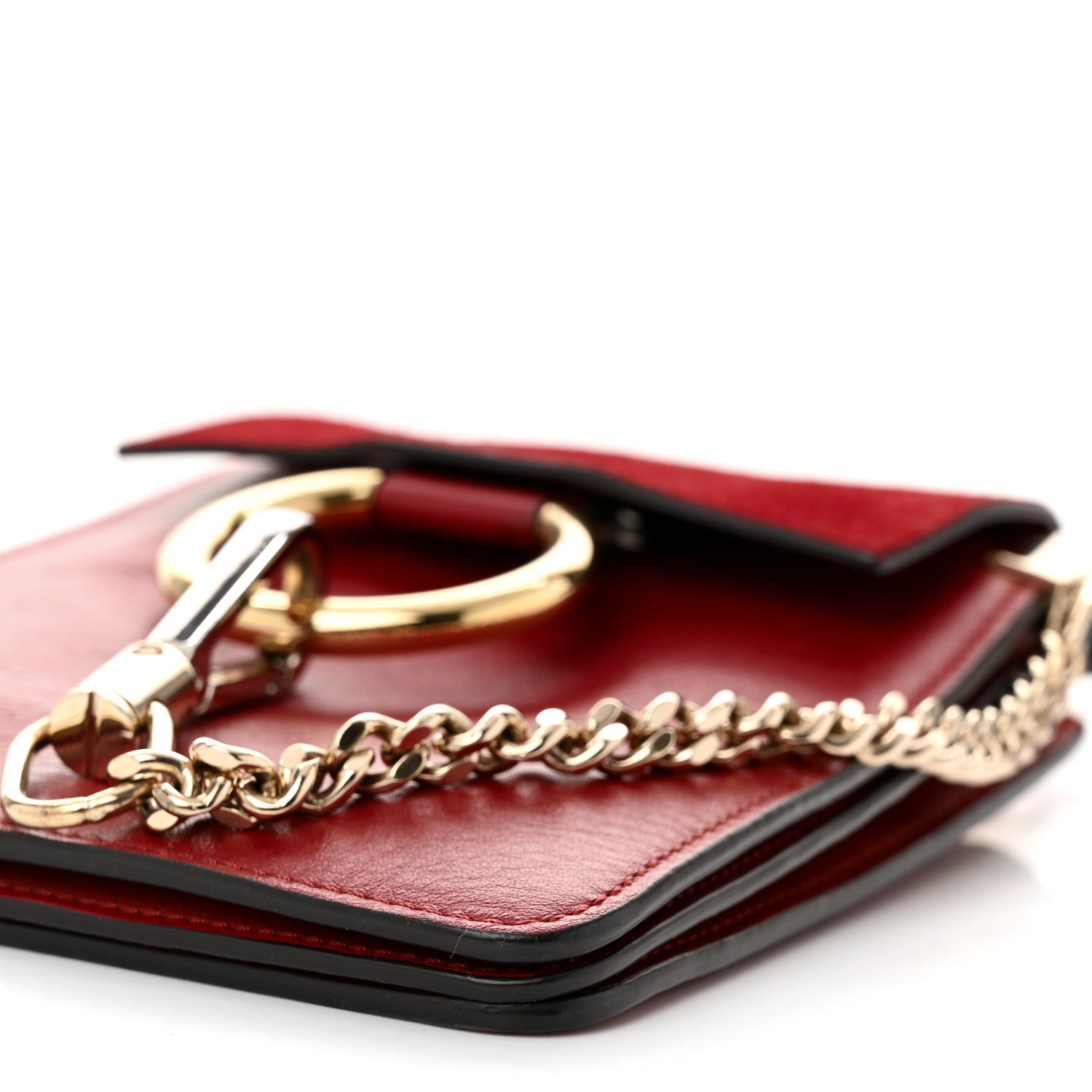 Chloe Suede Calfskin Mini Faye Bracelet Bag Plum Purple 9 of 9