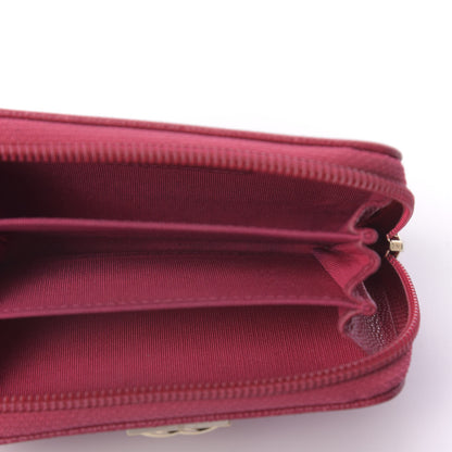 Chanel Caviar Quilted Boy Zip Around Coin Purse Wallet Dark Pink 5 of 11