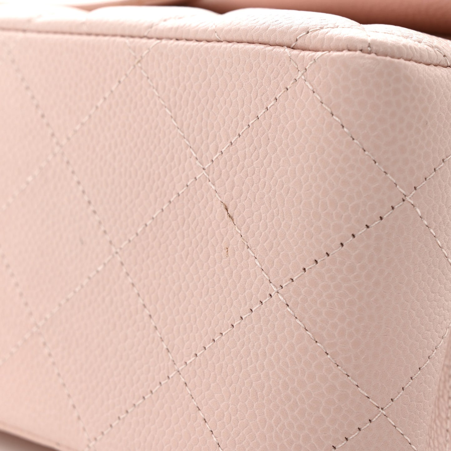 Caviar Quilted Jumbo Double Flap Light Pink