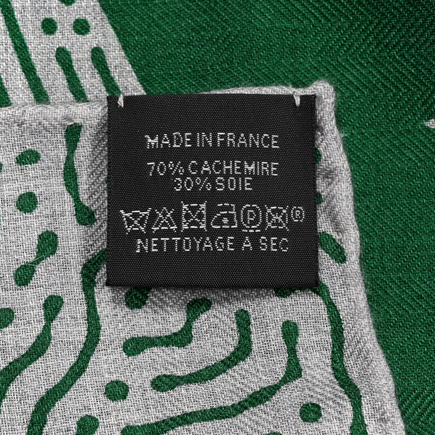 Hermes Silk Cashmere Clair De Lune Shawl 140 Green 2 of 3