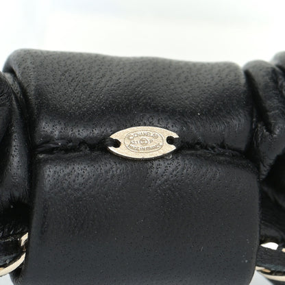 Chanel Lambskin Chain CC Hair Scrunchie Black Gold 5 of 6