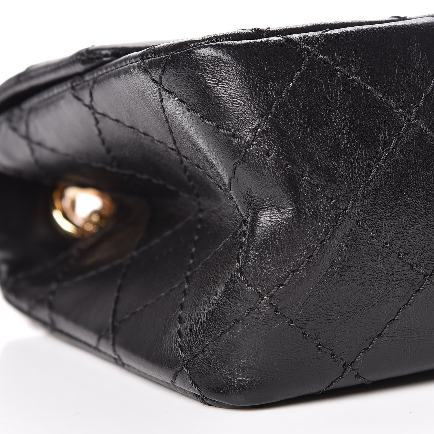 Chanel Aged Calfskin Quilted 2.55 Reissue Mini Flap Black 9 of 11