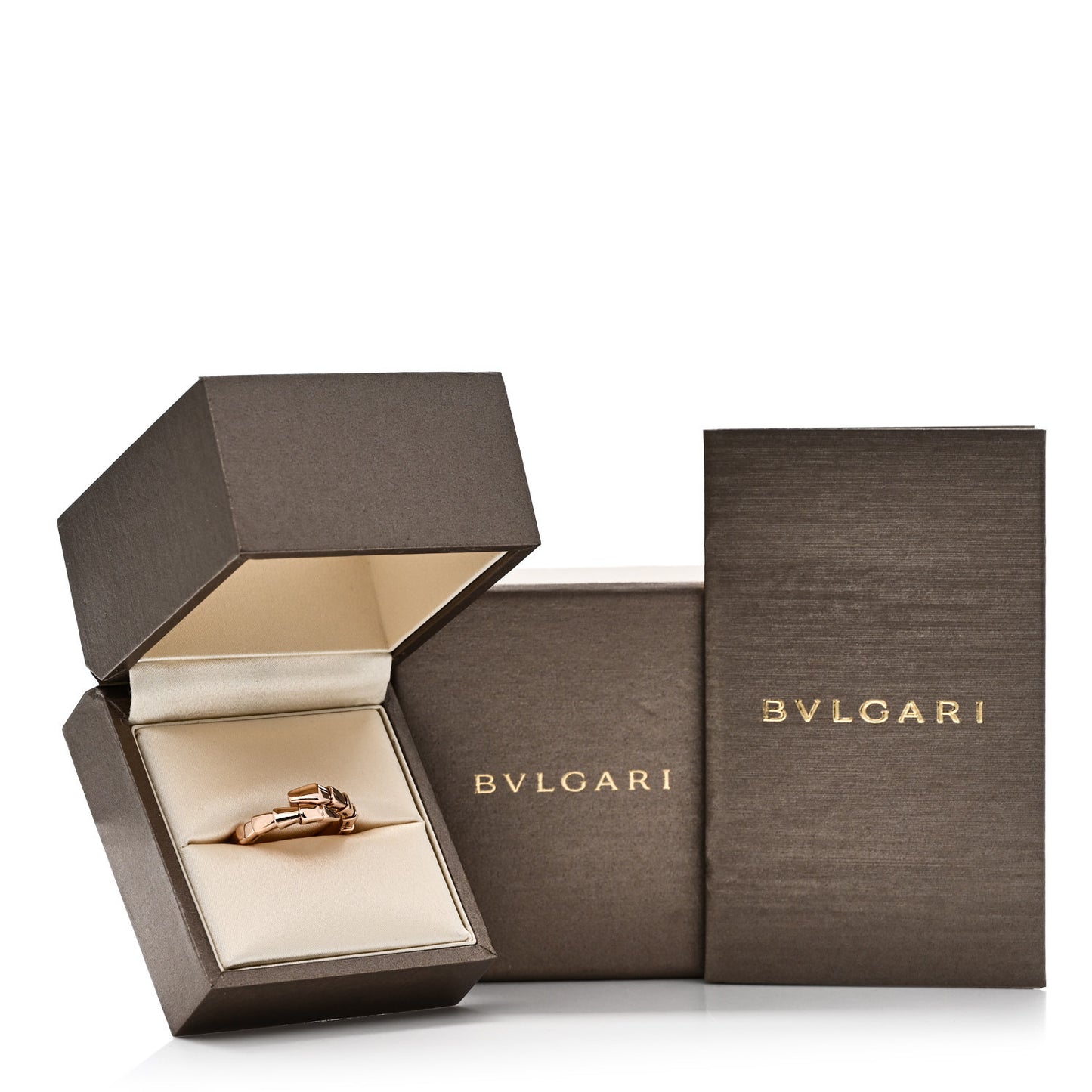 18K Rose Gold Serpenti Viper Ring M