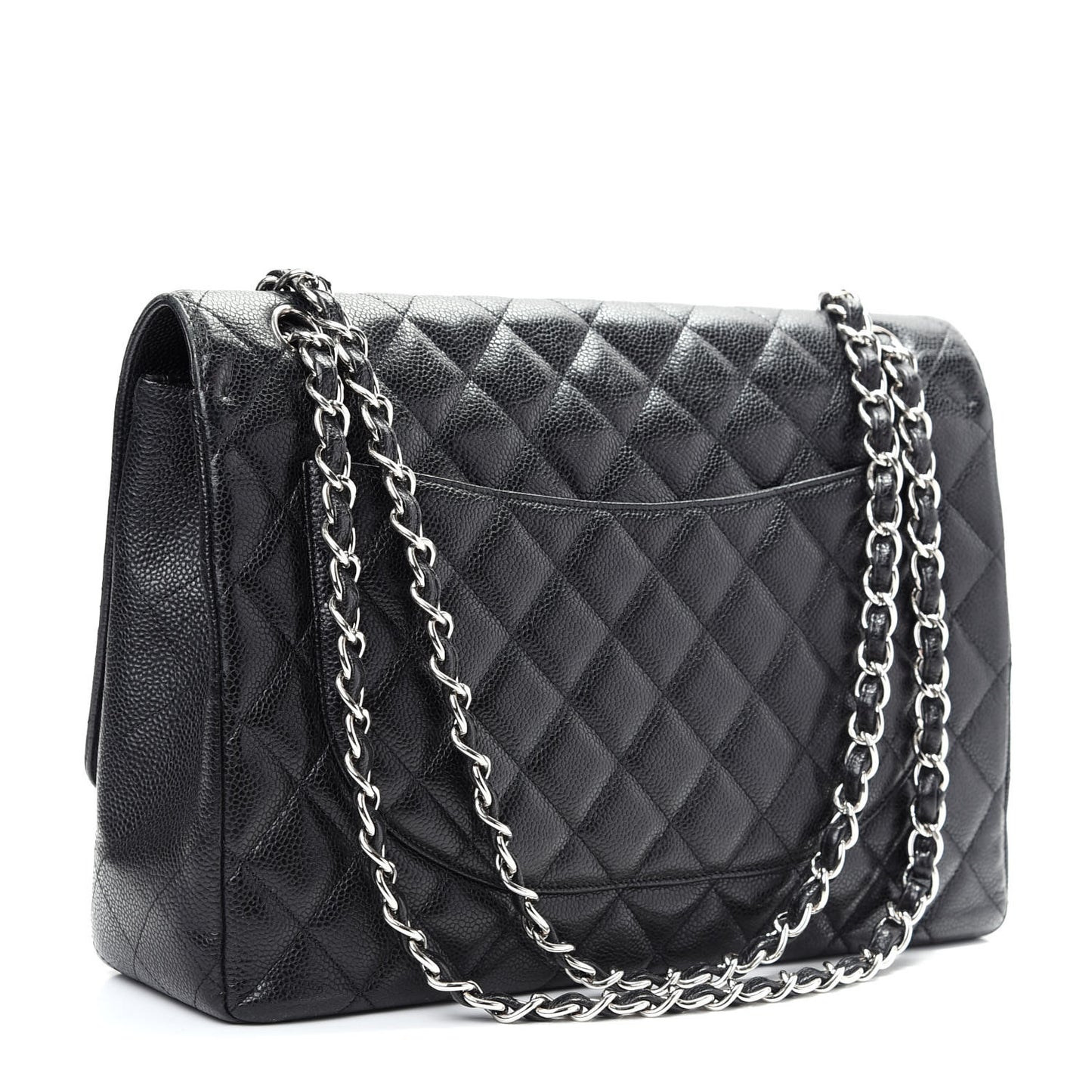 Caviar Quilted Maxi Single Flap Black