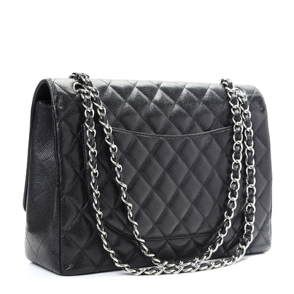 Chanel Caviar Quilted Maxi Single Flap Black 3 of 9