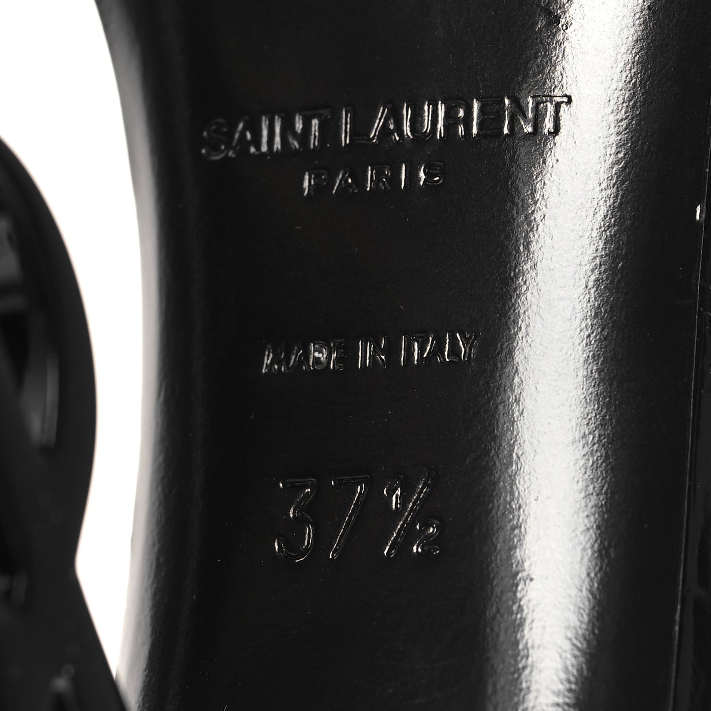 Patent Calfskin Opyum 110 Sandals 37.5 Black