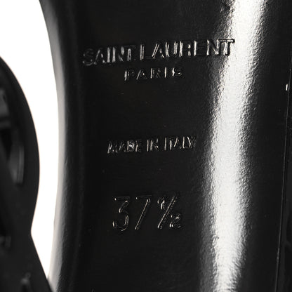 Saint Laurent Patent Calfskin Opyum 110 Sandals 37.5 Black 8 of 9