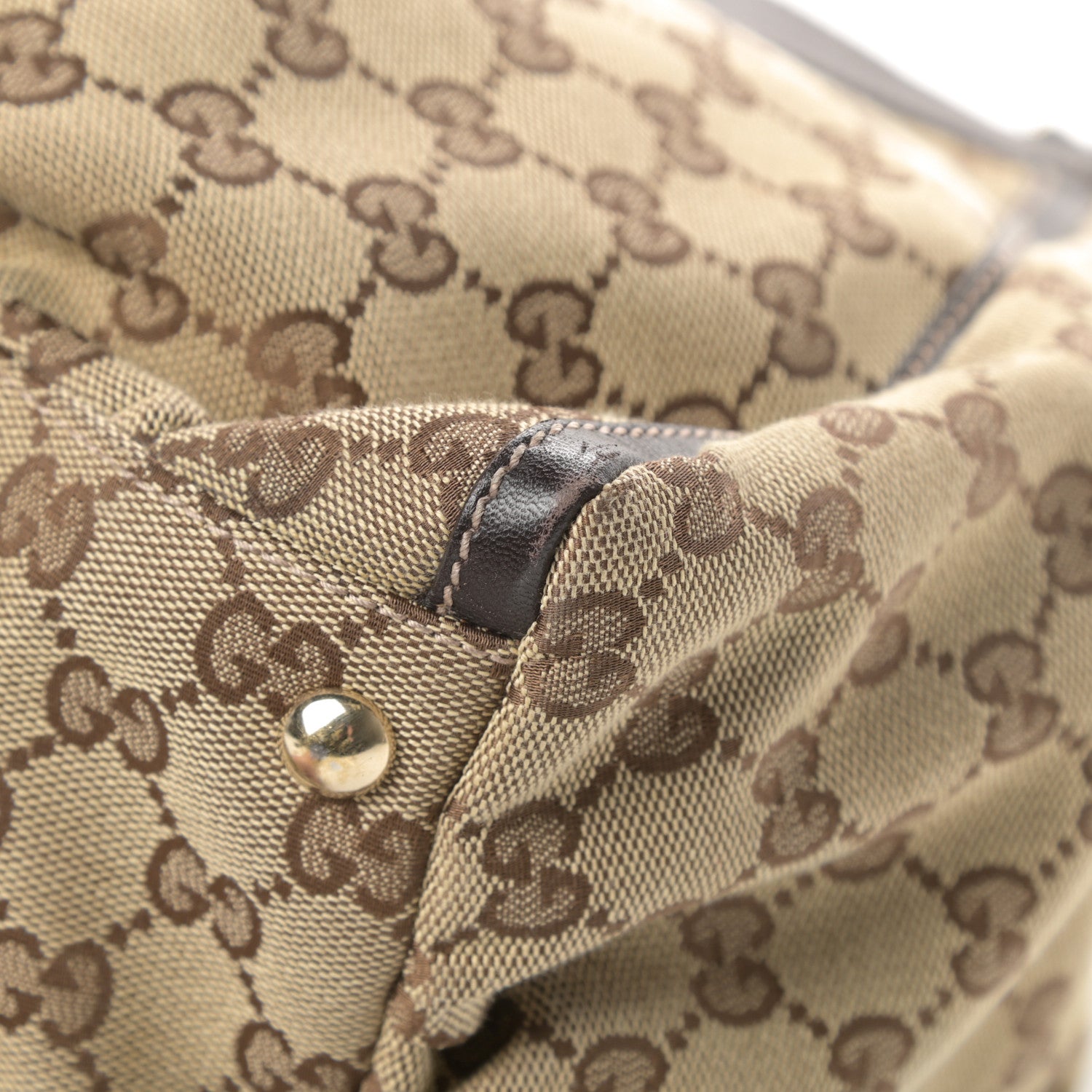 Gucci Monogram Large D Gold Hobo Dark Brown 12 of 16
