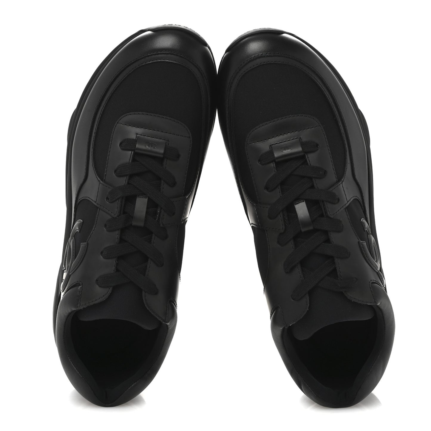 Lambskin Fabric CC Uniform Mens Sneakers 44 Black