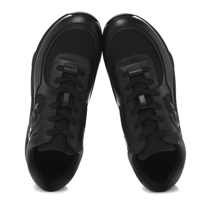 Chanel Lambskin Fabric CC Uniform Mens Sneakers 44 Black 2 of 9
