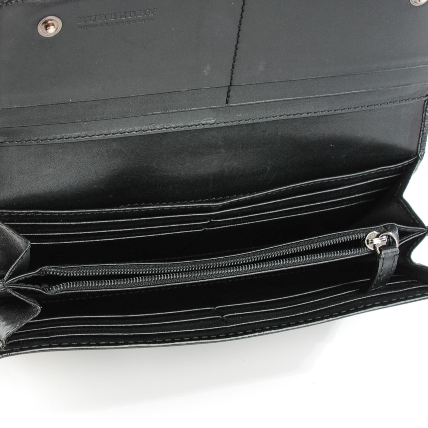 Burberry Beat Check Penrose Continental Wallet Black 5 of 7