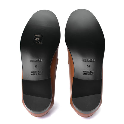 Hermes Calfskin Womens Destin Loafer 36 Naturel 4 of 4