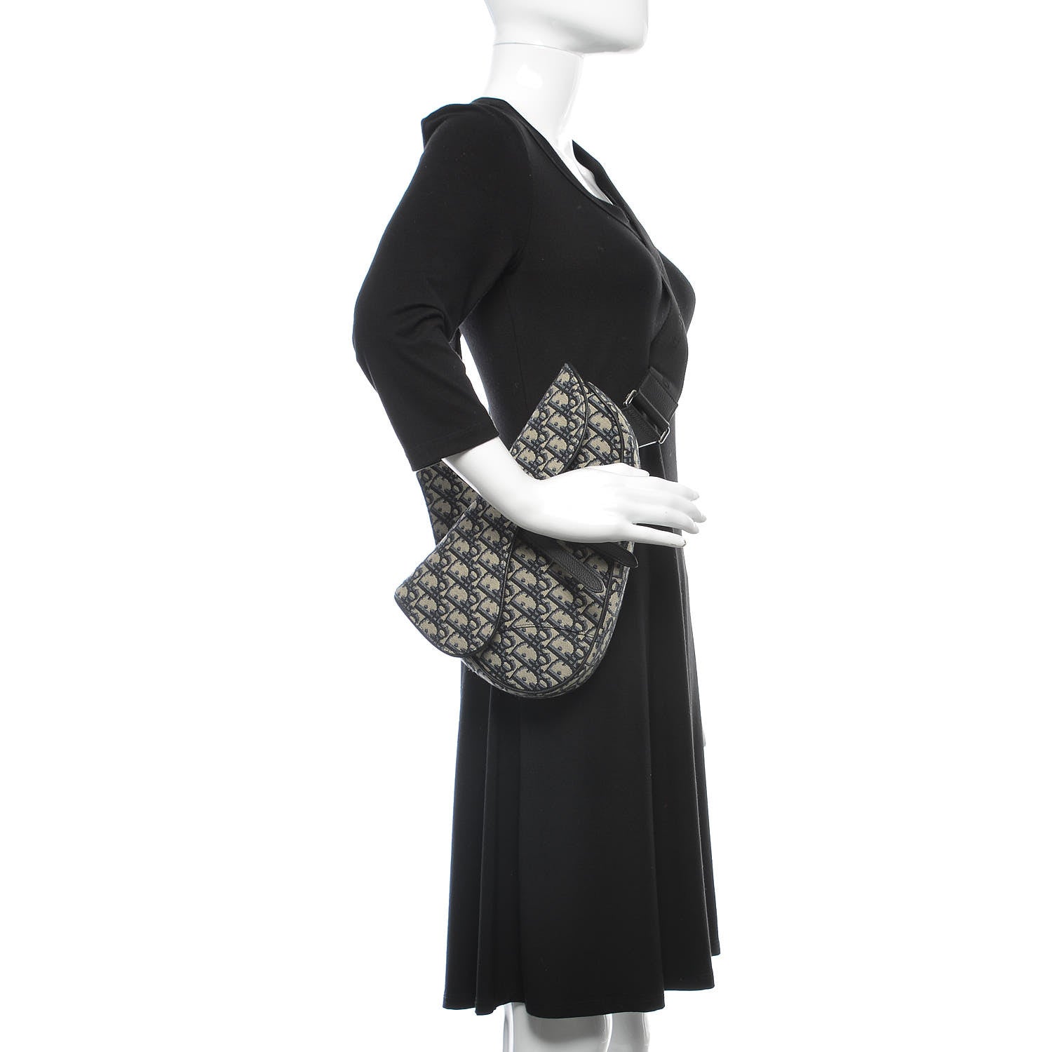 Christian Dior Oblique Saddle Bag Blue 2 of 8
