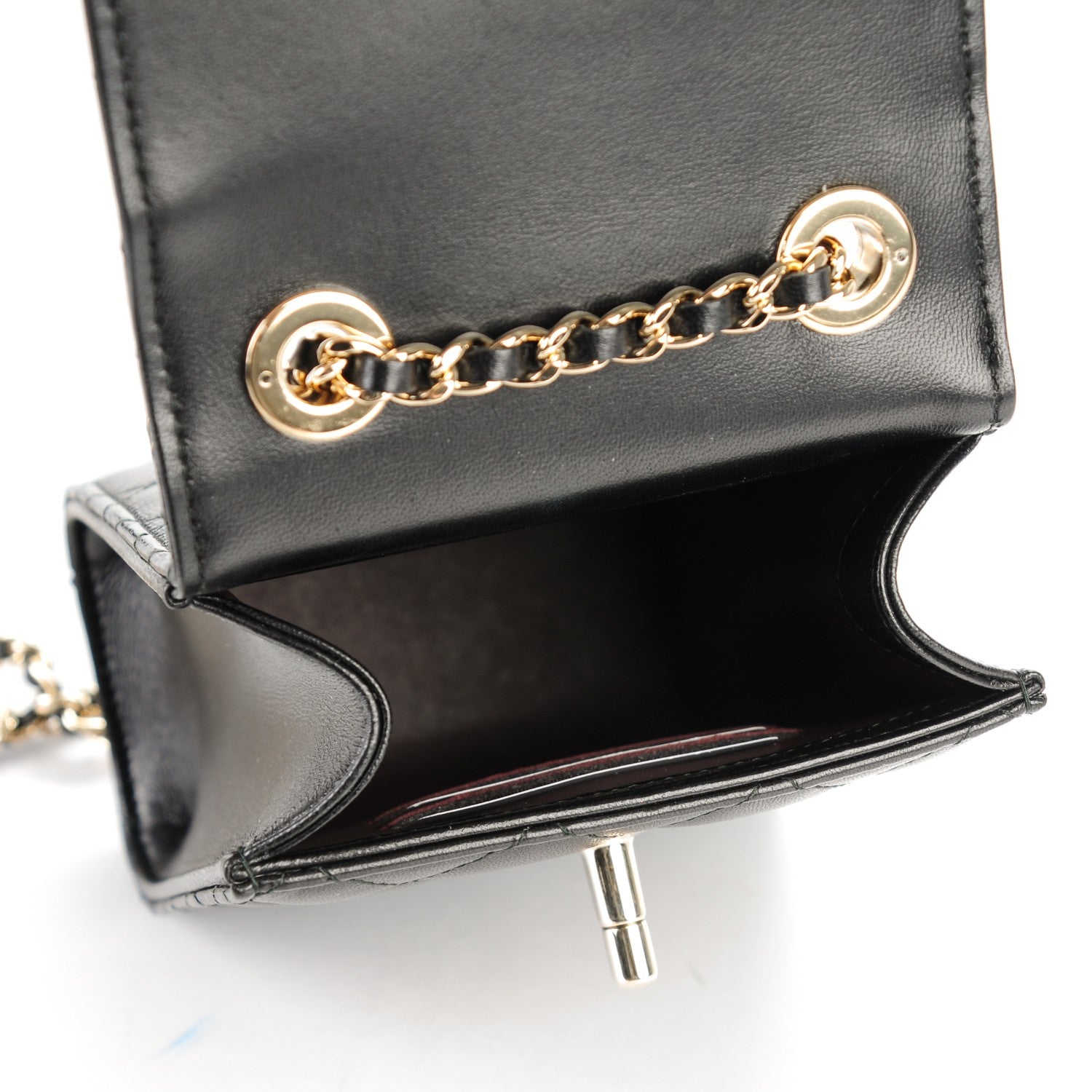 Chanel Lambskin Quilted Trendy CC Phone Holder Black 5 of 8