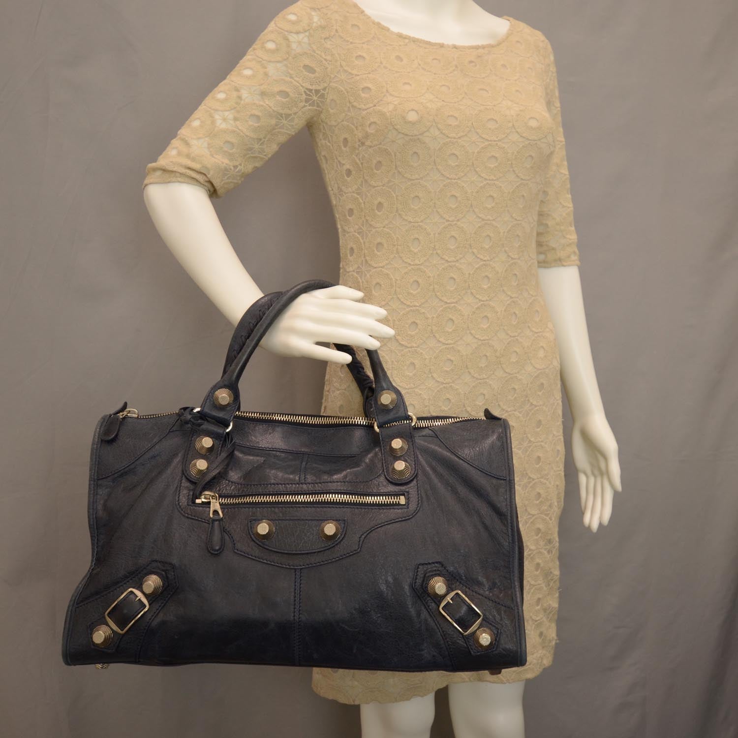 Balenciaga Agneau Giant 21 Silver Hardware Work Dark Night 2 of 8