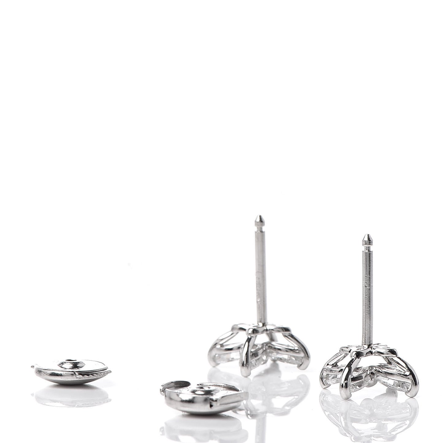 Platinum Diamond .64ct Small Victoria Earrings