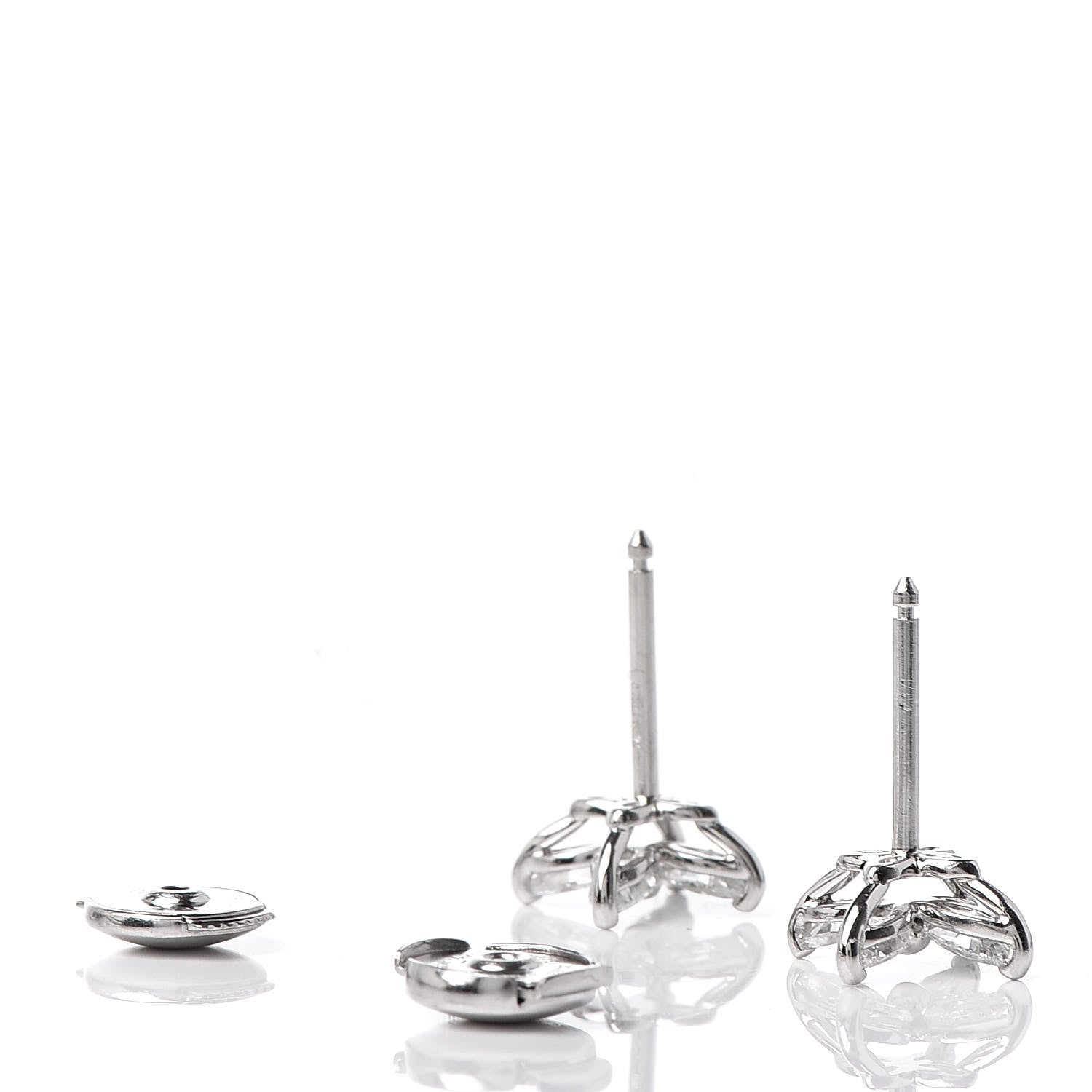 Tiffany Platinum Diamond .64ct Small Victoria Earrings 4 of 4