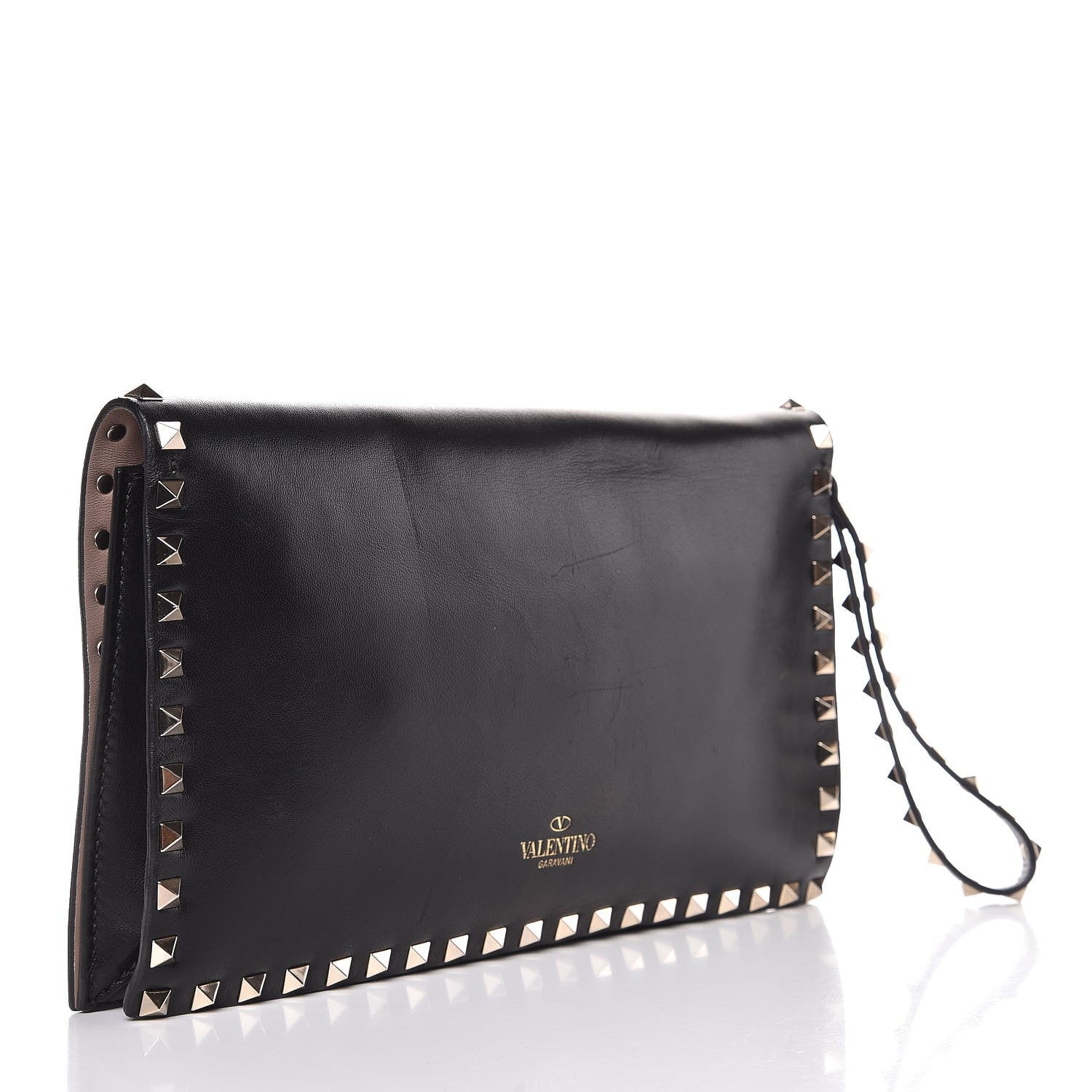Valentino Garavani Nappa Rockstud Wristlet Clutch Black 3 of 7