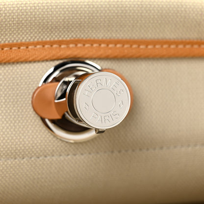 Hermes Vache Hunter Toile Herbag Zip 31 PM Beton Natural 7 of 11
