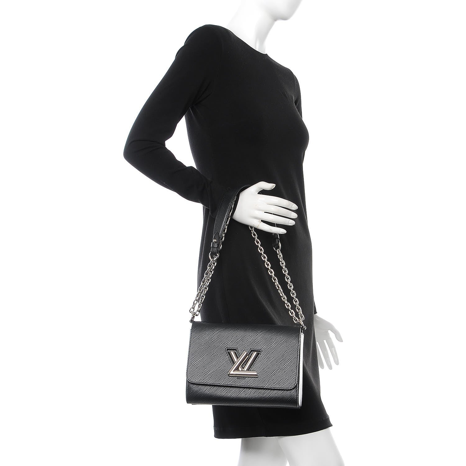 Louis Vuitton Epi Twist Shoulder Bag MM Black 3 of 8