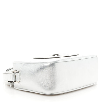 Gucci Metallic Sakai Be Green Calfskin Diagonal Stitched Small Blondie Shoulder Bag Silver 9 of 10