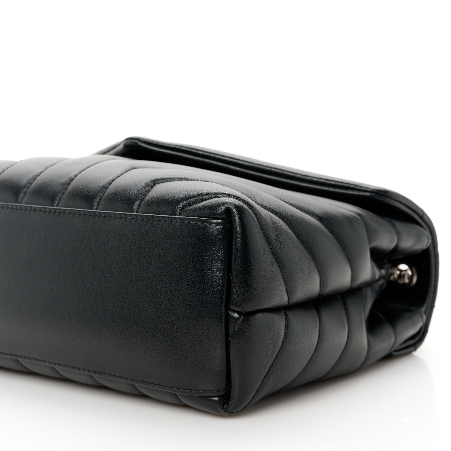 Saint Laurent Calfskin Y Quilted Monogram Small Loulou Chain Satchel Black 11 of 13