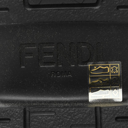 Fendi Vitello Abrasivato Fendigraphy 50mm Loafers 38 Black 8 of 8