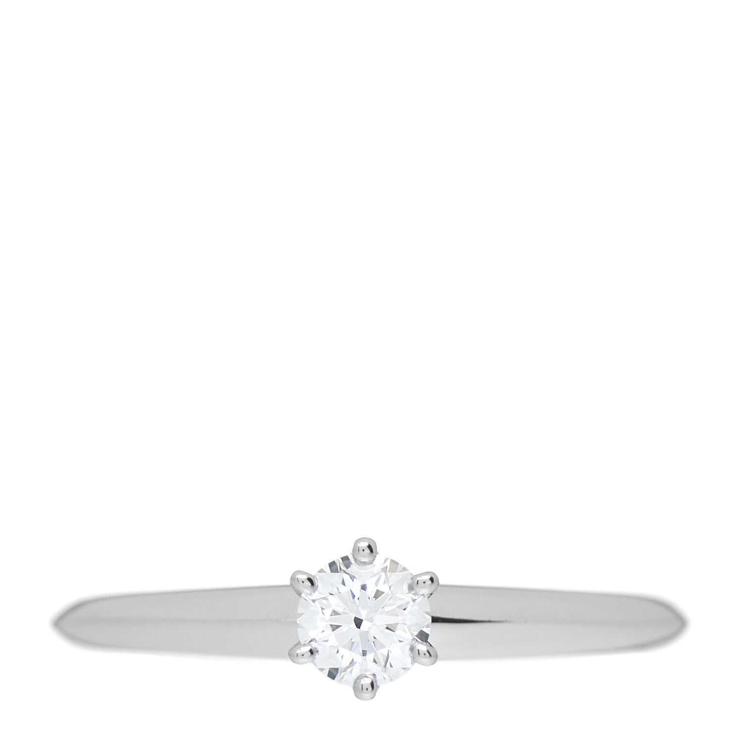 Tiffany Platinum Diamond .23ct Solitaire Engagement Ring 49 5 1 of 6