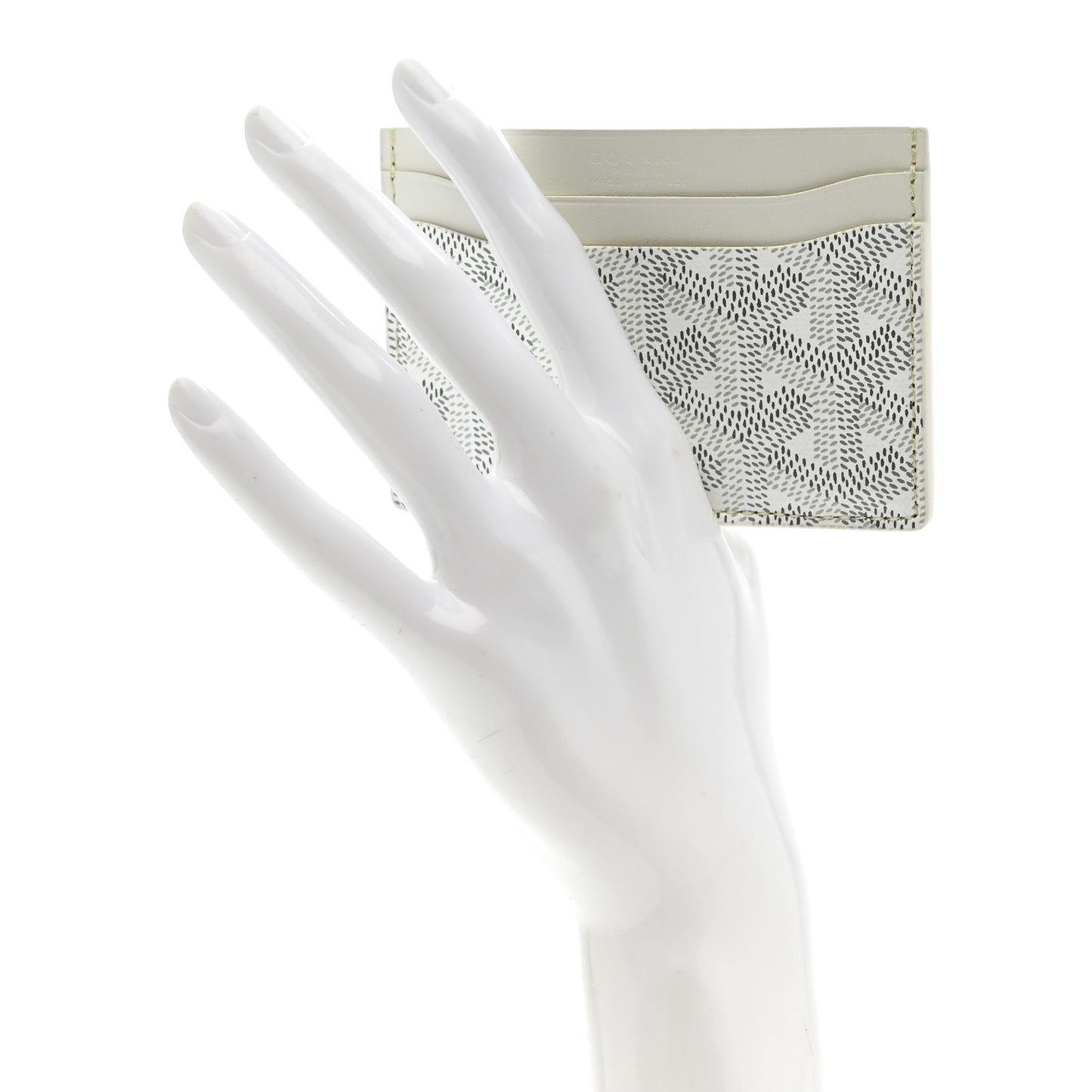 Goyardine Saint Sulpice Card Holder White