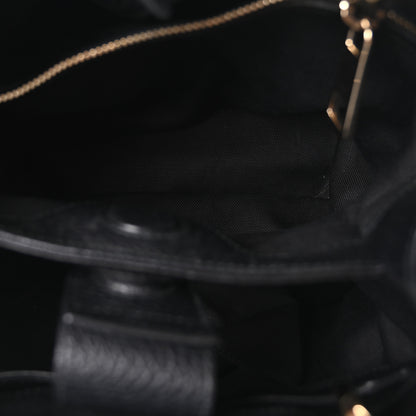 Gucci Calfskin Small Bamboo Shopper Tote Black 5 of 10