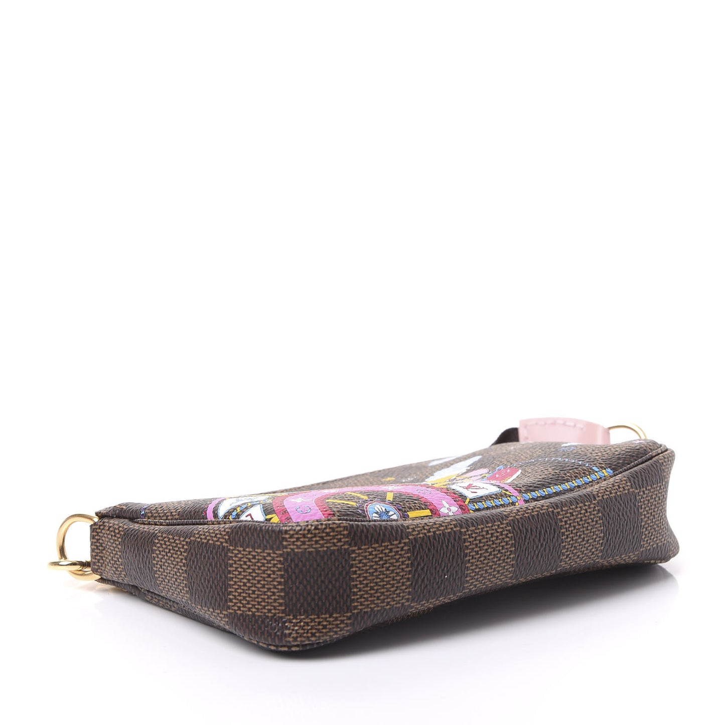 Damier Ebene 2020 Christmas Animation Big Wheel Mini Pochette Accessories Rose Ballerine