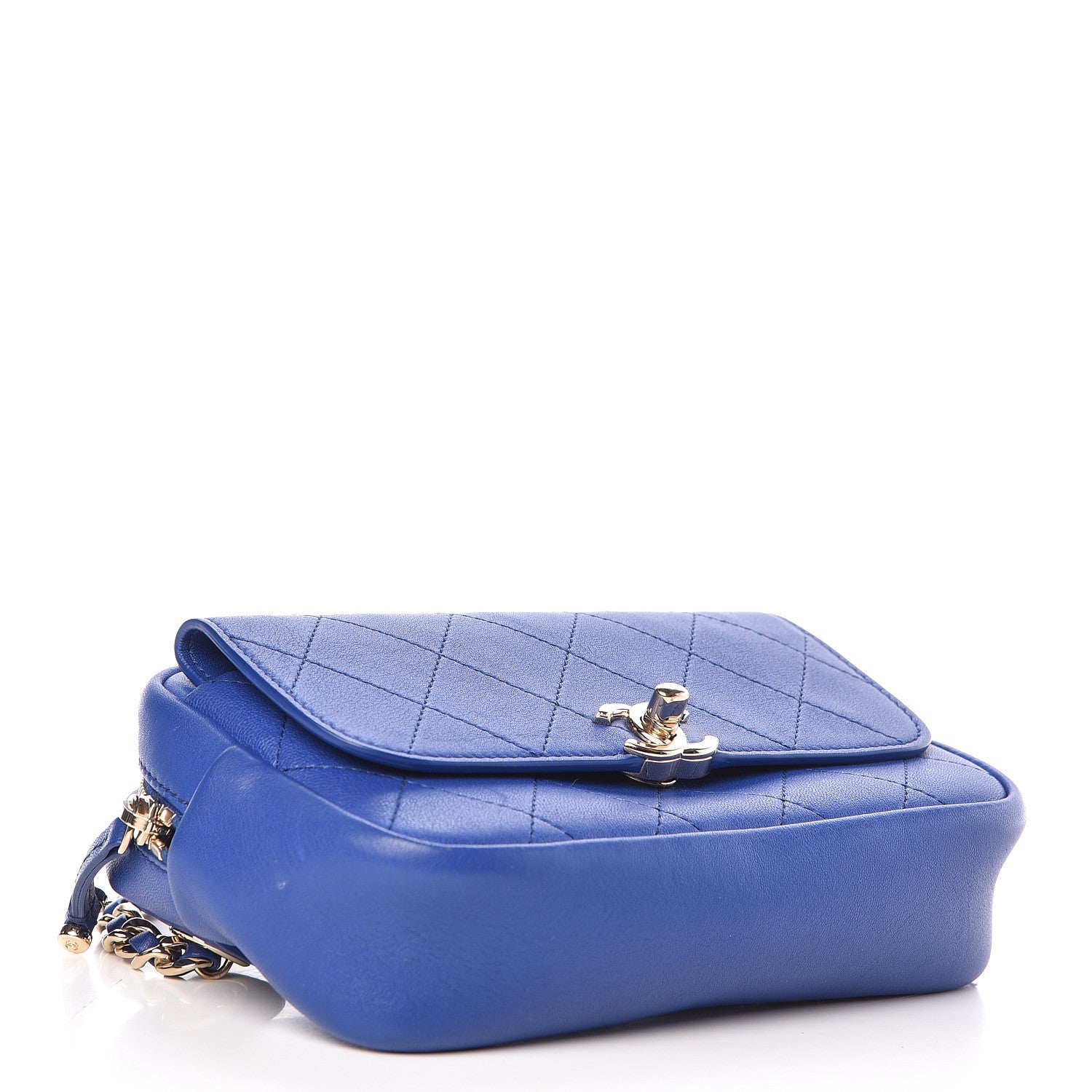 Chanel Calfskin Casual Trip Waist Bag Blue 4 of 13