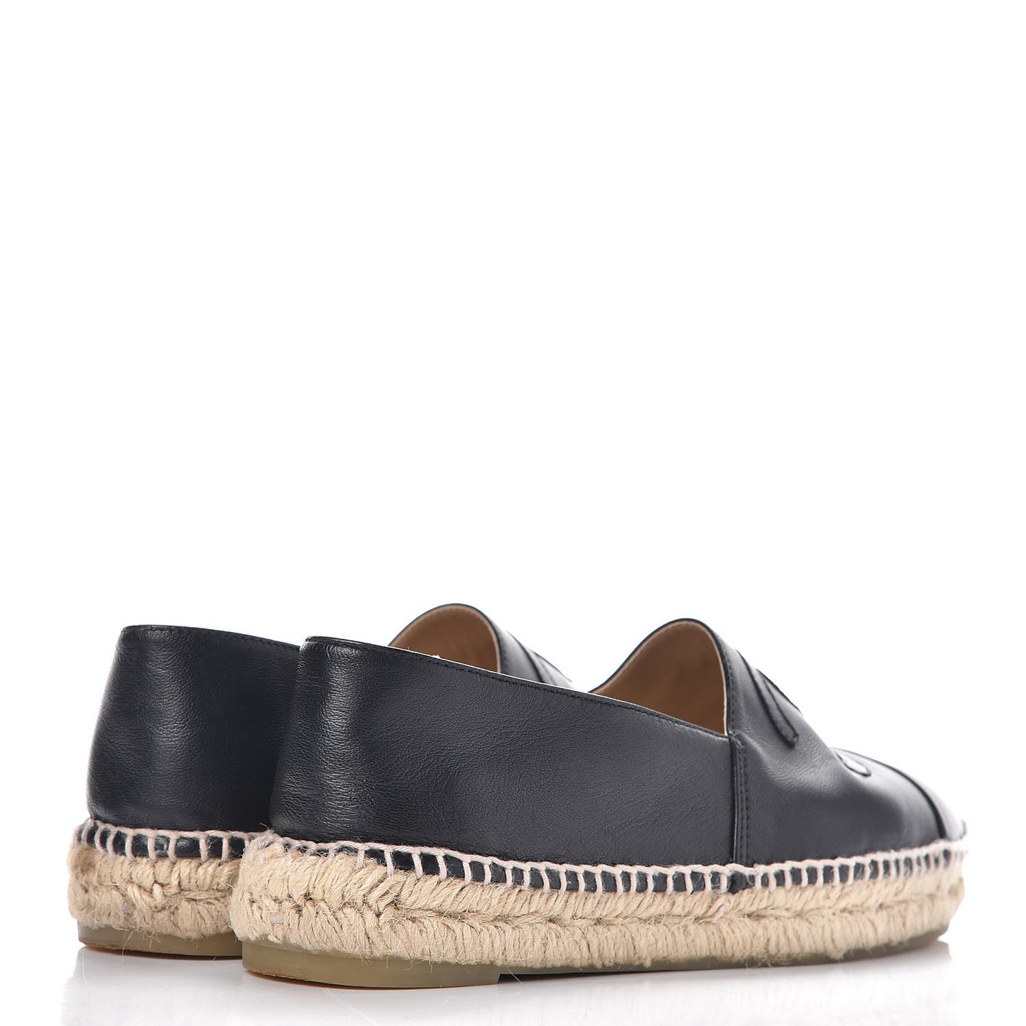 Lambskin CC Espadrilles 38 Black