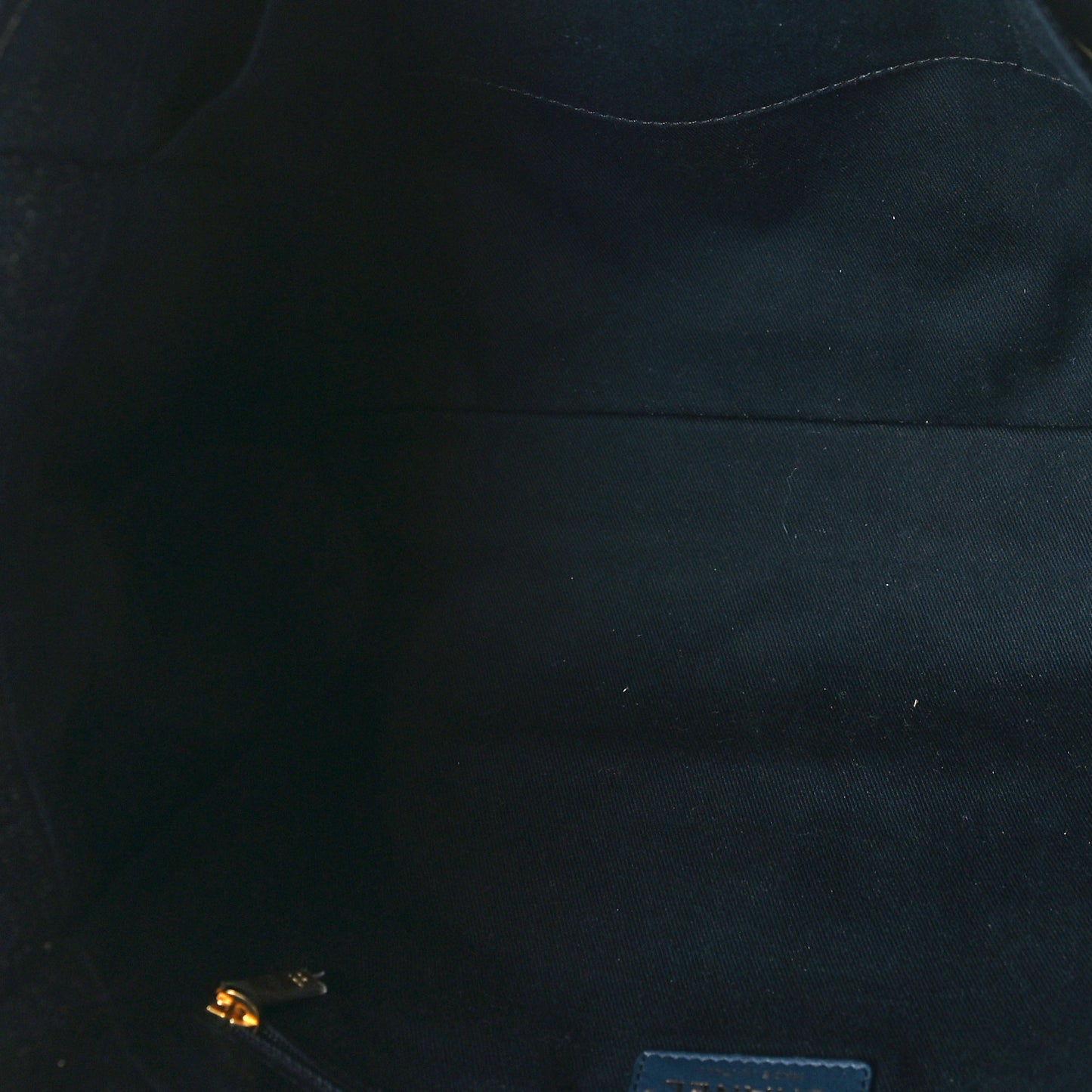 Lurex Canvas Small Deauville Tote Navy Blue Gold